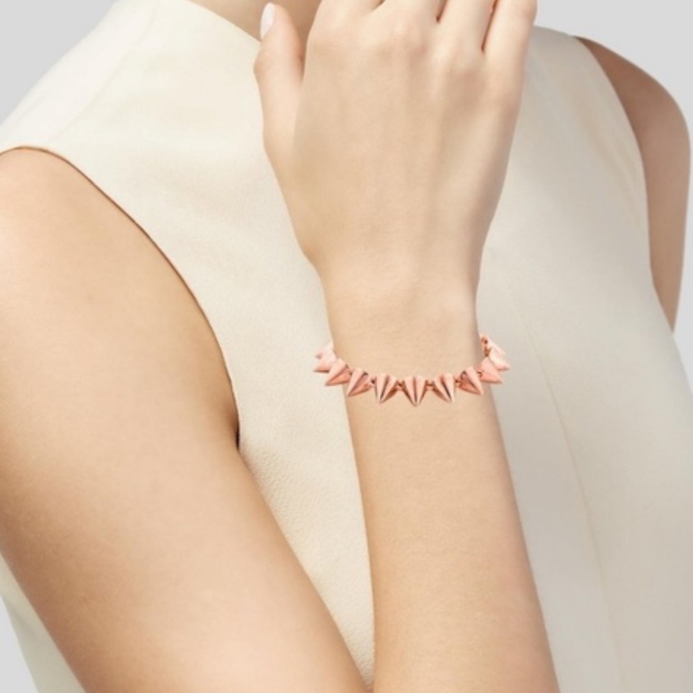 Eddie Borgo Matte Rose Gold Cone Bracelet